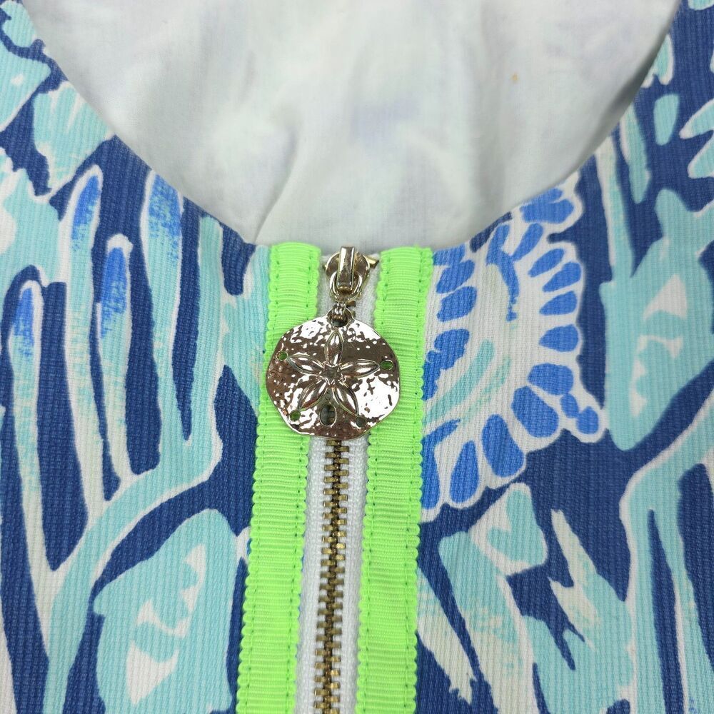 LILLY PULITZER Mila Shift Mini Dress Indigo Sunset 70s Resort Beachy Boho Preppy - Picture 9 of 11